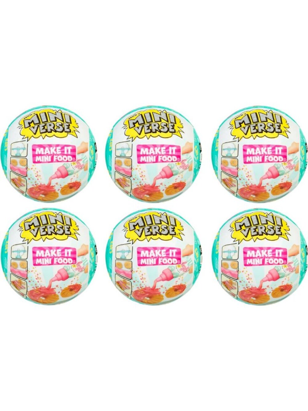 Miniature Food Set - Cafe Series 3B - 6 Pack - Fun Collectible Playset